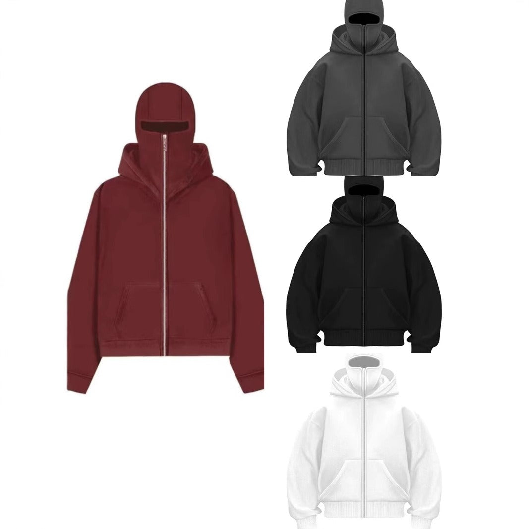 Men's Hooded Zip-Up Baseball Jacket – Lightweight Casual Hoodie (S–3XL)