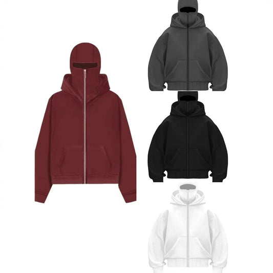Men's Hooded Zip-Up Baseball Jacket – Lightweight Casual Hoodie (S–3XL)