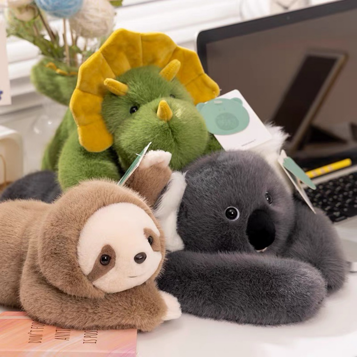 Giant Stuffed Animal Plush Toy – Panda, Koala, Sloth, Dinosaur & More (30–65cm)