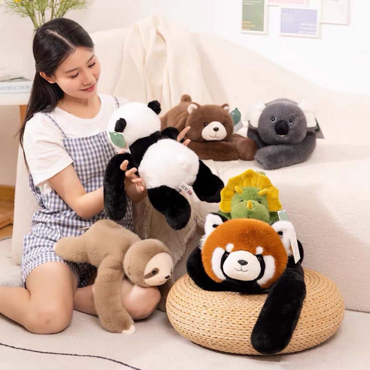 Giant Stuffed Animal Plush Toy – Panda, Koala, Sloth, Dinosaur & More (30–65cm)
